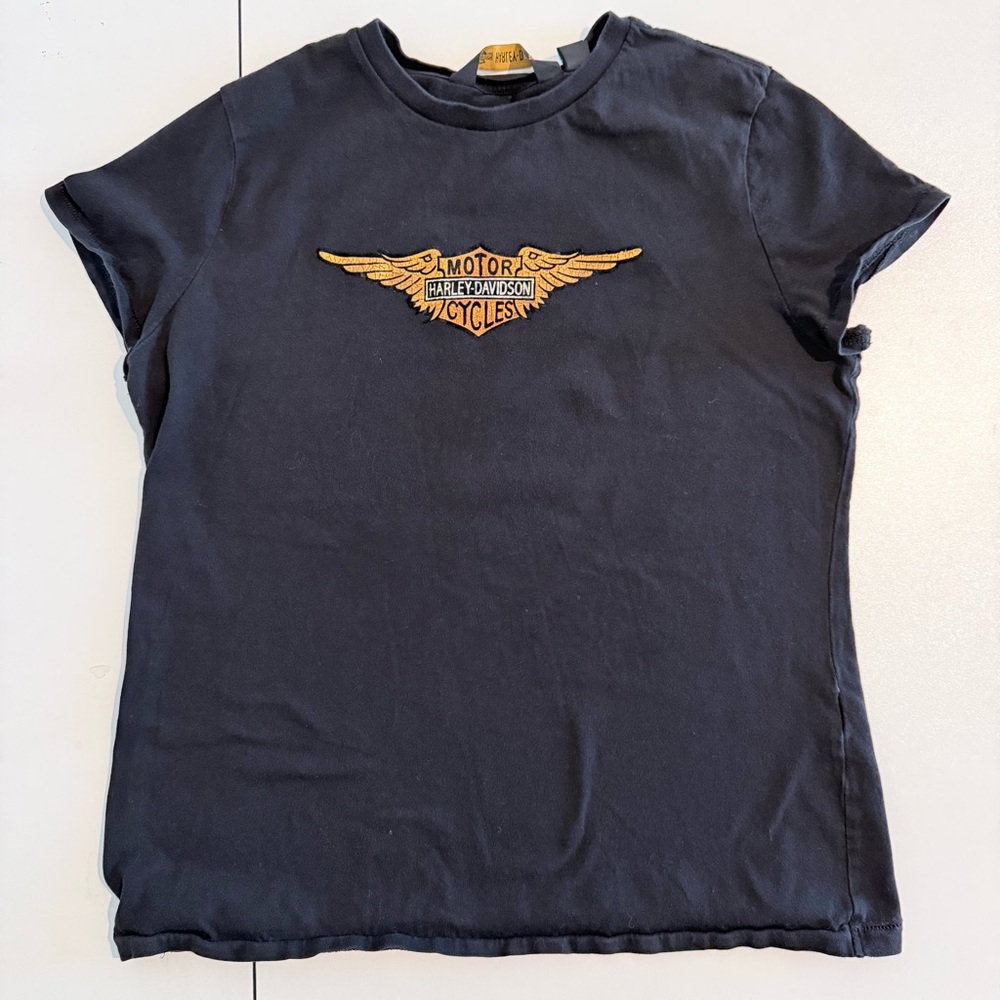 Harley-Davidson Black Tee with Gold Logo